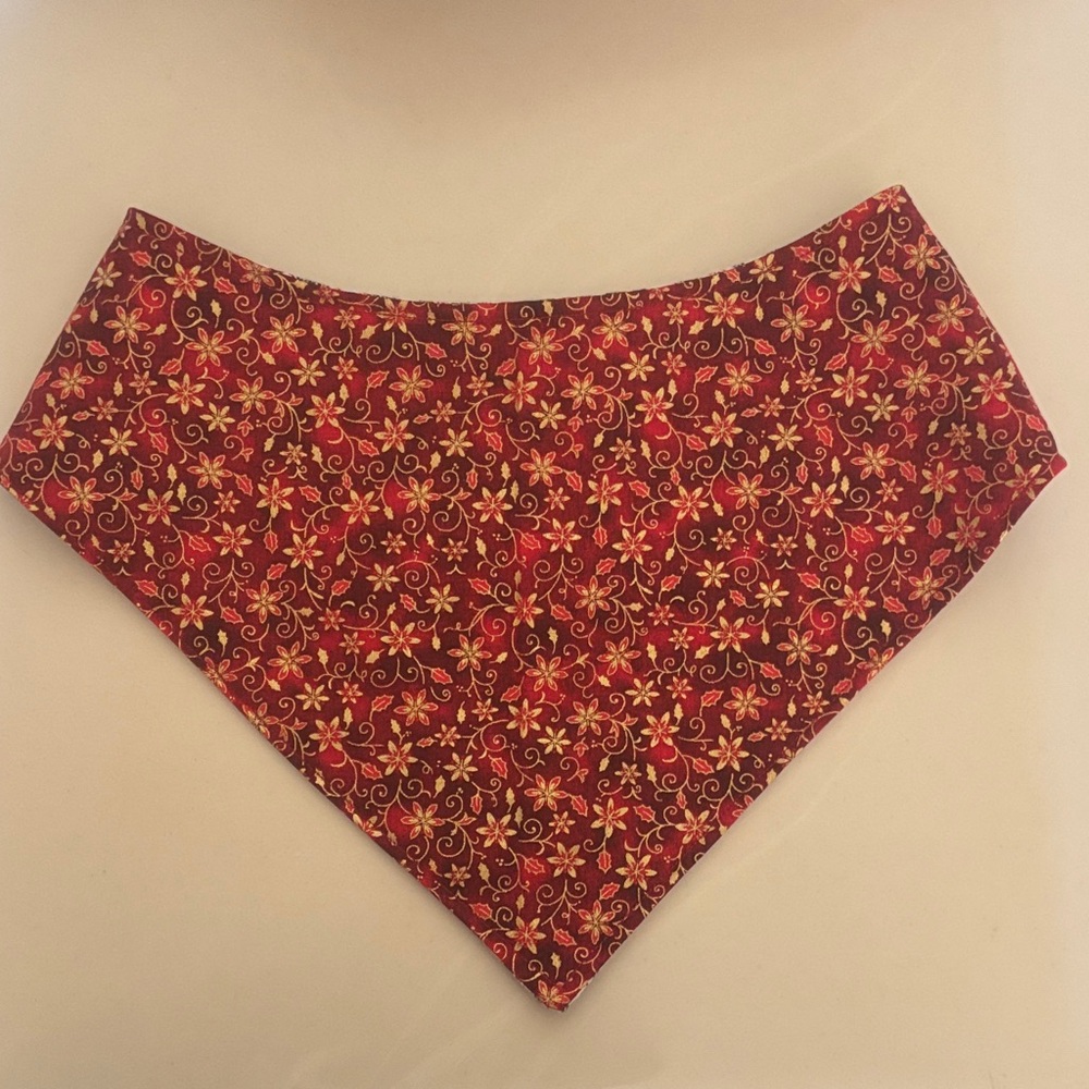Floral Red Dog Bandana